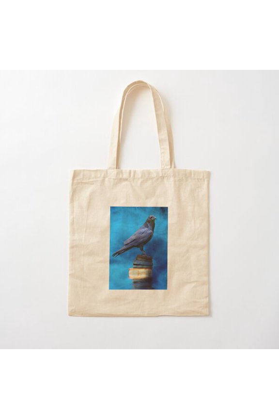 Raven Magic With Books Canvas Tote Bags, Reusable Shopping Bag