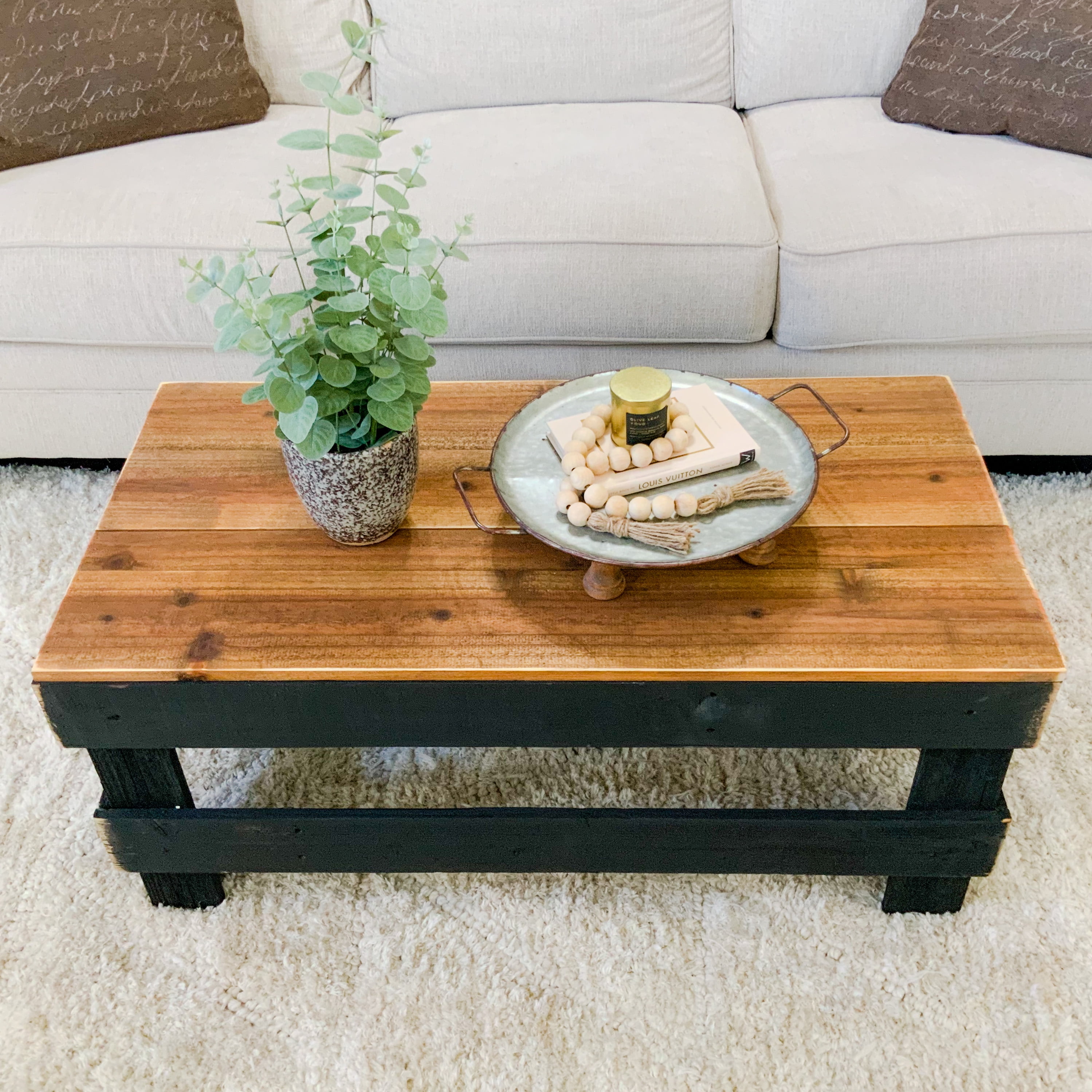 Dark reclaimed wood coffee cheap table