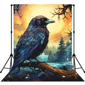 Raven Moonlight Starry Art Photography Backdrop 5x7Ft Background for Photo Studio Video Recording Birthday Party Wedding Home Decor