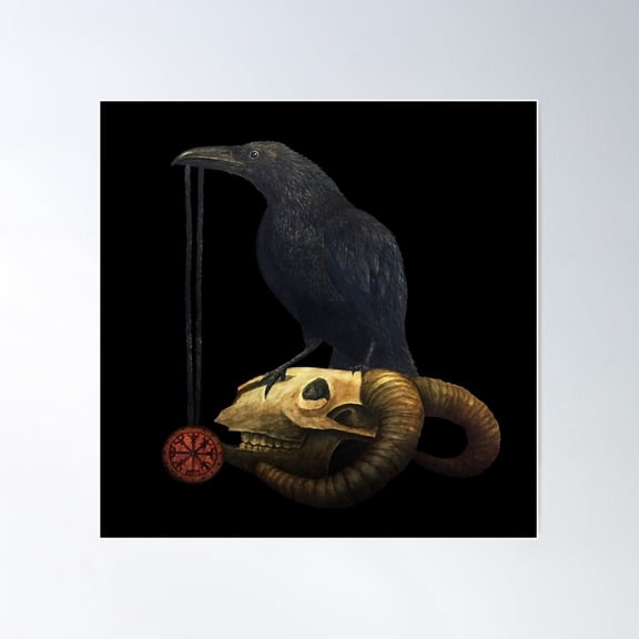 Raven Of Protection Poster Wall Art, Modern Wall Decor For Living Room Bedroom, 30x30 UNFRAMED