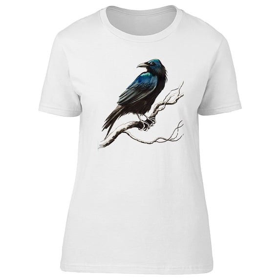 Raven On Branch Tee Men's -Image by Shutterstock