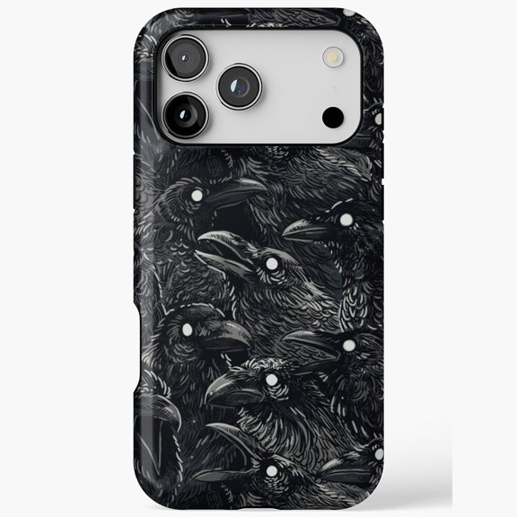Raven Pattern 2 Gothic Dark Magic Crow Bird Halloween Case for iPhone 11 12 13 14 15 16 17 Pro Max
