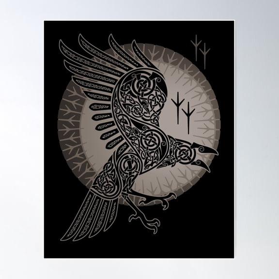 Raven Poster Wall Art, Modern Wall Decor For Living Room Bedroom, 12x18 UNFRAMED