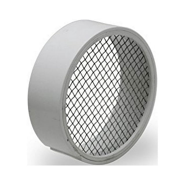 Raven R1510 4 inch PVC Termination Vent with Stainless Steel Screen, 4