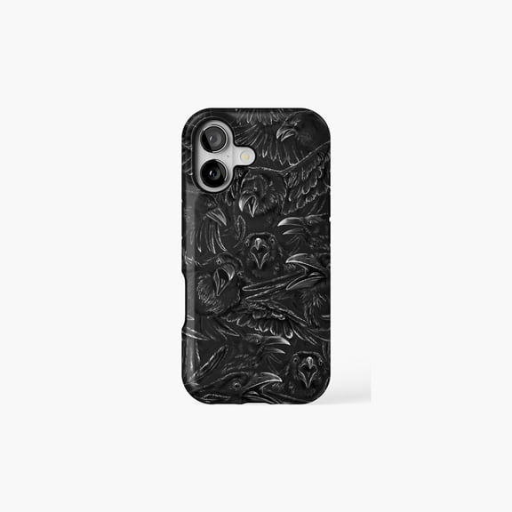 Raven Rage Gothic Dark Bird Illustration Universal Phone Case for iPhone 11–17 Pro Max