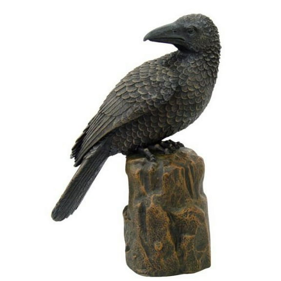 Raven Resin and Hand Painted, 8H in.
