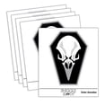 thumbnail image 1 of Raven Skull Coffin Goth Macabre Car Window Bumper Water Bottle Phone Tablet Laptop Waterproof Vinyl Decal Sticker Set 5-Pack - Gloss Finish - 4.0", 1 of 7