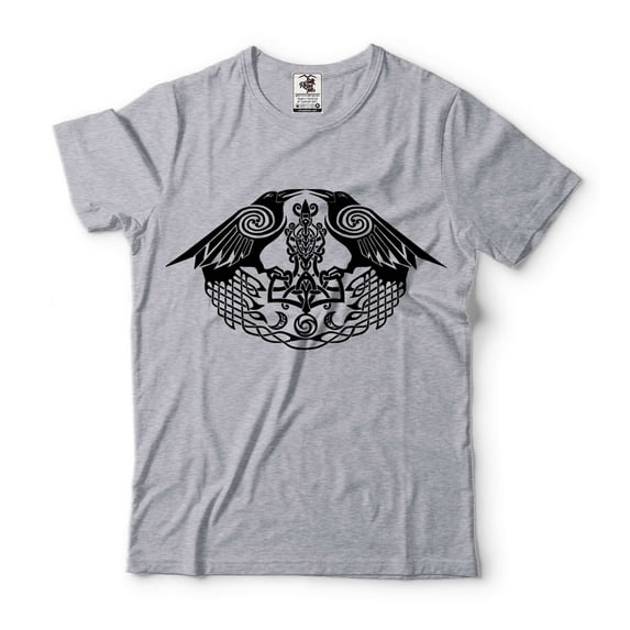 Raven T-Shirt Viking Ravens Tshirt Norse Nordic Mythology T-Shirt Vikings Patriotic Tee