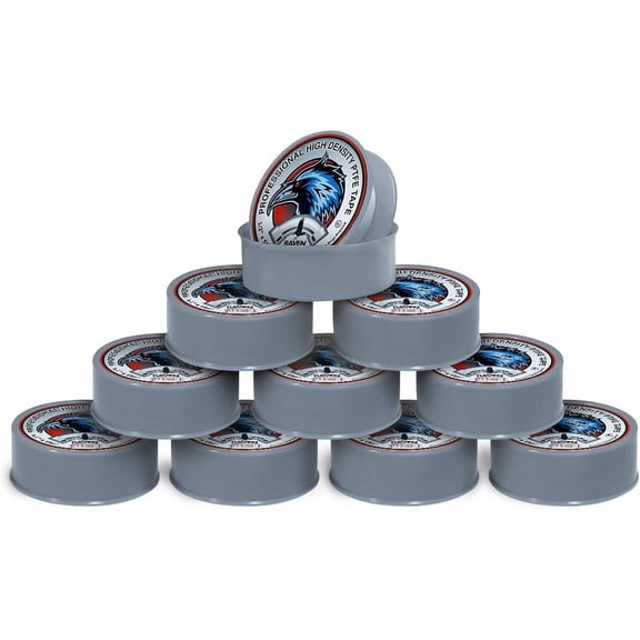 Thread Seal Tape for Plumbers, Gray 1/2 Inch x 520 Inch (Pack of 10 Rolls)