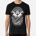 thumbnail image 1 of Raven Valknut Viking Norse Mythology Odin Size S to 5XL Made in the USA T-Shirt, 1 of 2