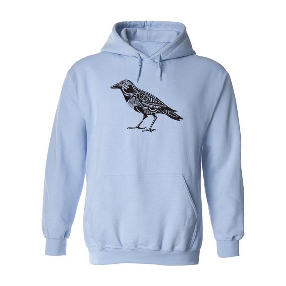 Raven With Patterns Hoodie Men -Image by Shutterstock, Male Medium