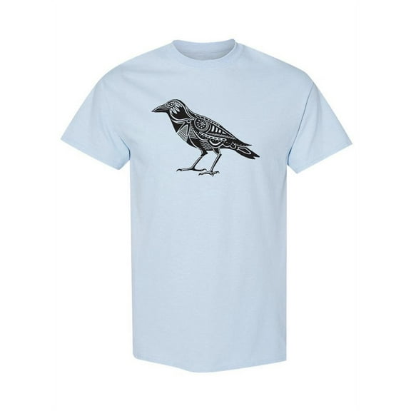 Raven With Patterns T-Shirt Men -Image by Shutterstock, Male 5X-Large