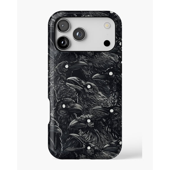 Raven pattern 2 H036 Premium Durable Case for iPhone 17 16 15 14 13 12 11 Pro Max – Unisex Style