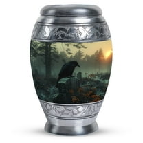 Raven's Cremation Urn Human Ashes - Large Urns For Human Ashes Adult - Urns For Human Ashes Adult Female - Funeral Urns For Human Ashes Adult - Large Decorative Urn (Size - 10inch)
