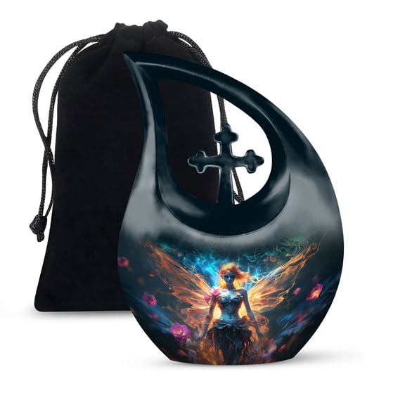 Raven's Moonlit Vigil Urn - Urn For Ashes For Women - Unique Urns For Human Ashes - Cremation Urns For Men - Human Urns For Ashes, human ashes urn adult(Size - 10inch)