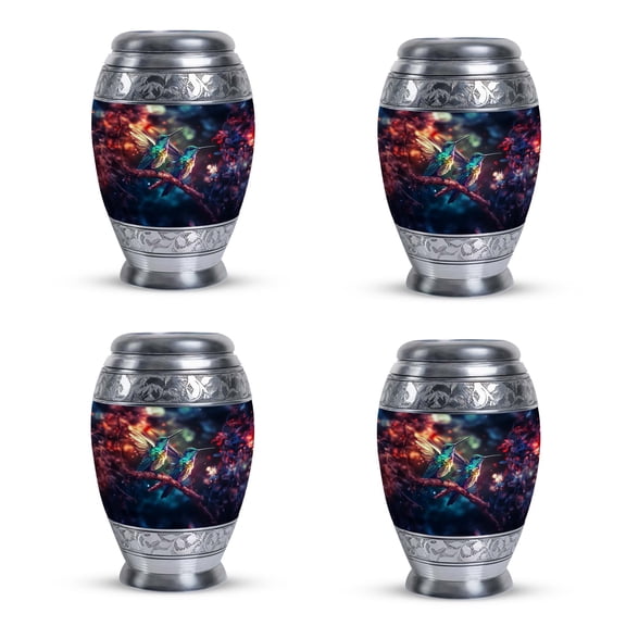 Raven's Silent Watch Small Keepsake Urns For Human Ashes - Decorative Miniature Urn for Adult Ashes - Elegant Small Memorial for Humans - Cremation Urn - Memorial Gifts (3inch,4Pcs)