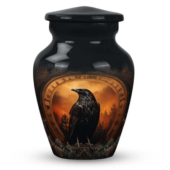 The Raven's Watch - Petite Memorial Urn for Adult Men - Small Elegant Urn for Human Ashes - Classic Urn - Memorial Gifts - Cremains Box - 3 Inch, 1 Pc