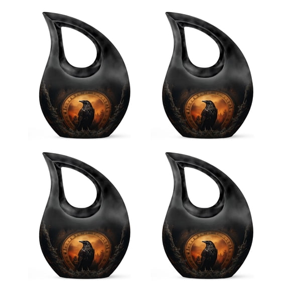 The Raven's Watch Urn - Urn For Human Ashes Adult - Funeral Urns For Adult Ashes Men - Urn For Ashes For Mom - Cremation Urn Human Ashes, urn for adult ashes(Size - 4inch, 4Pcs)