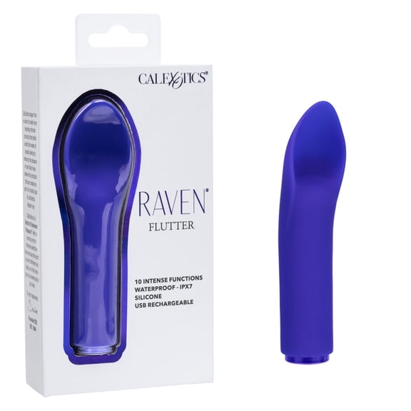 CalExotics Raven Flutter Rechargeable Silicone G-Spot Vibrator, Purple
