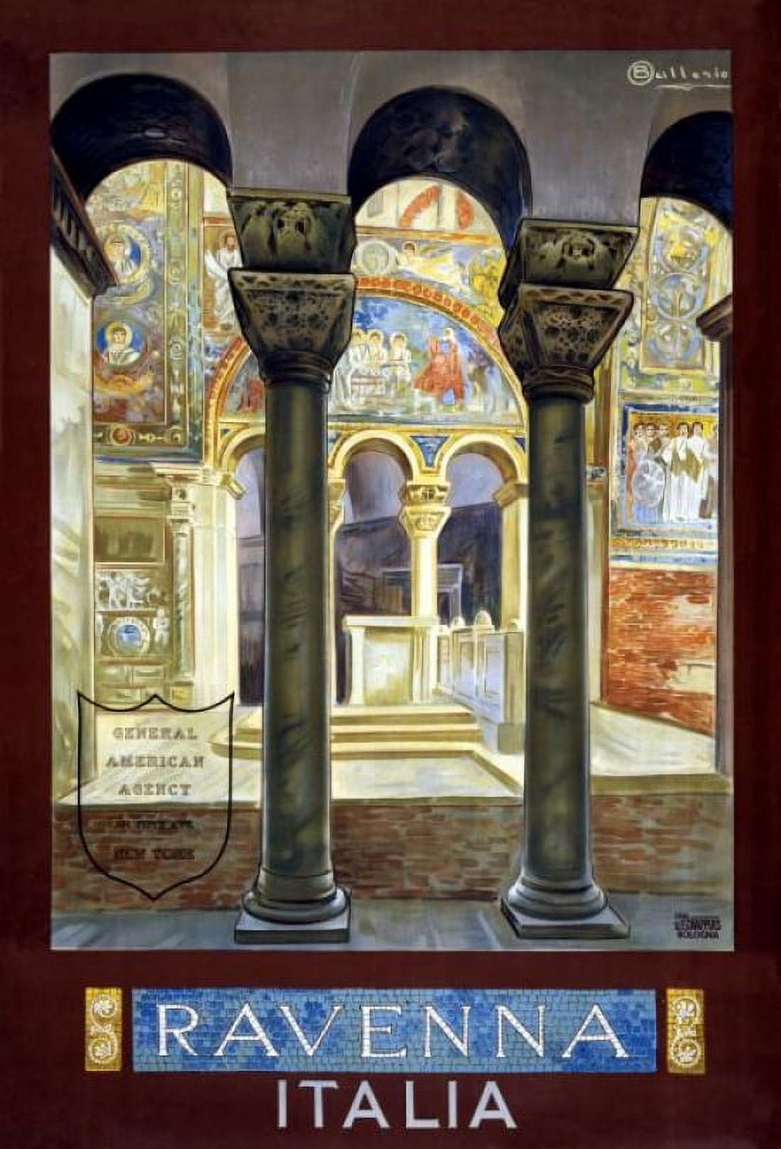Ravenna Italia Vintage Italian Travel Canvas Art - (18 x 24)