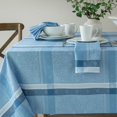 thumbnail image 1 of Ravenna Yarn Dyed Jacquard Heavyweight Fabric Table Cloth Everyday Parties Weddings and Holiday Tablecloth 60" x 84" Rectangular Blue, 1 of 8