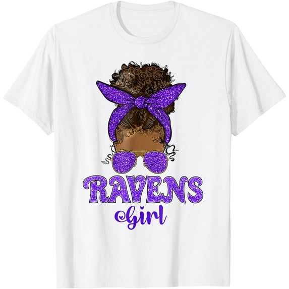 Ravens Bun Cheer Girl Softstyle Unisex T-Shirt,White Color,Size XL