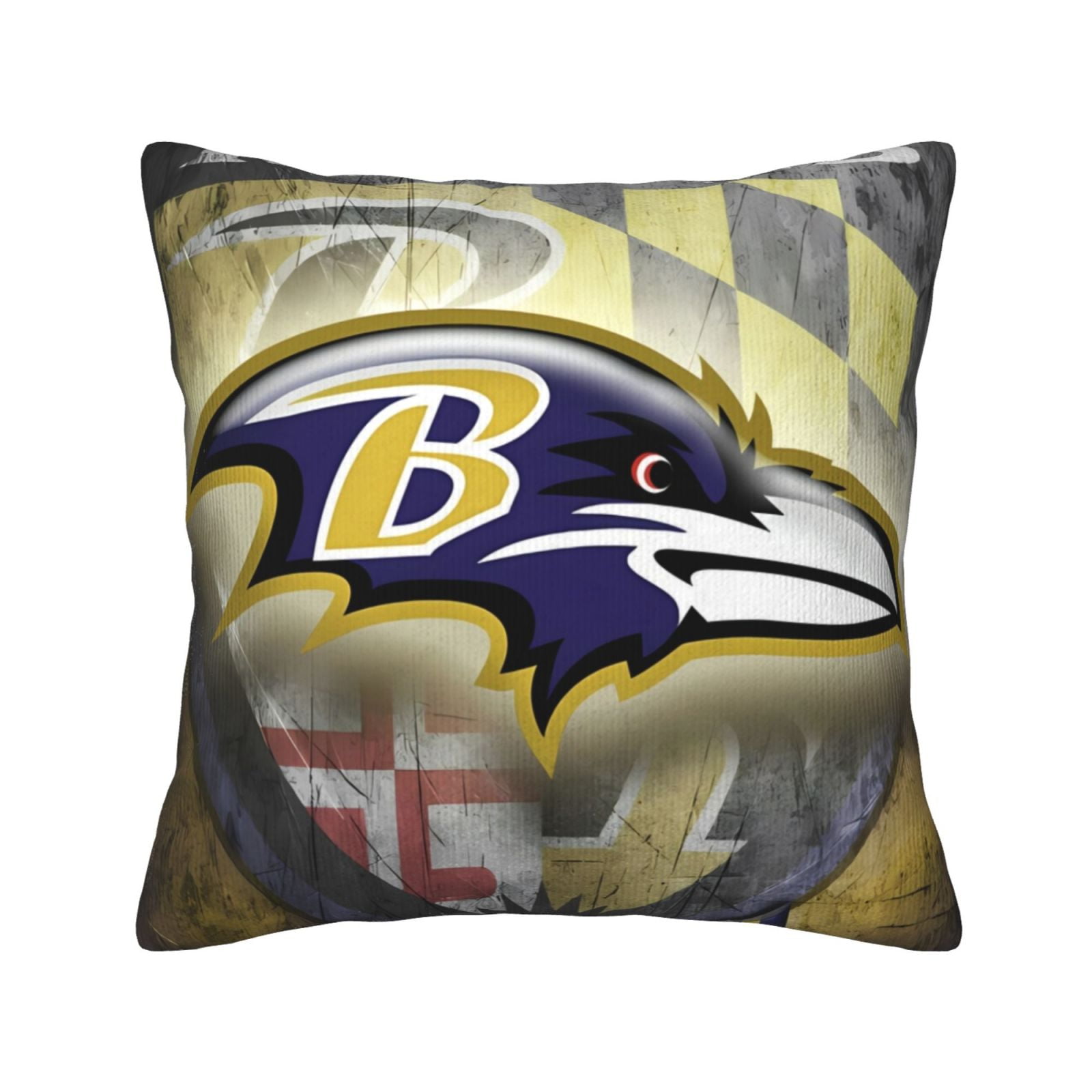 Ravens Corduroy Throw Pillow Covers Football Style Throw Pillow Covers