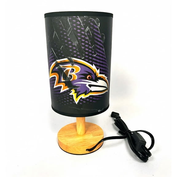 Ravens Table Lamp Night Light Wood Base Room Decoration or Great Gift Ideas