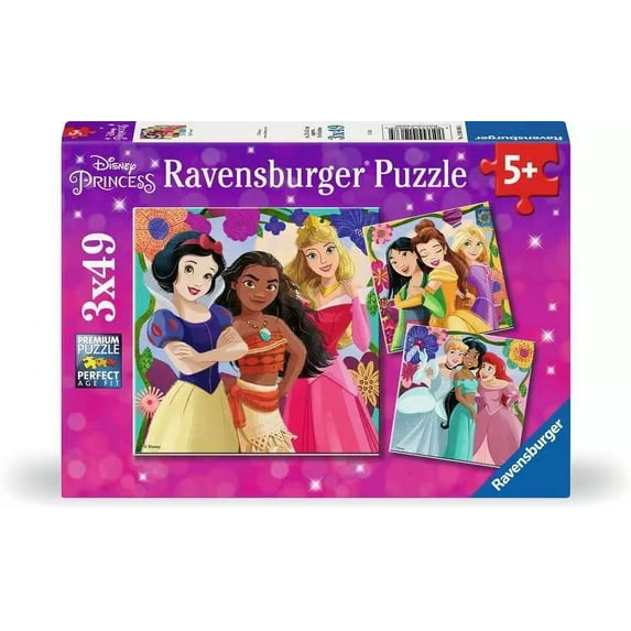 Ravensburger 01068 Disney Princess, 3x49pc - 49 Pieces Puzzle