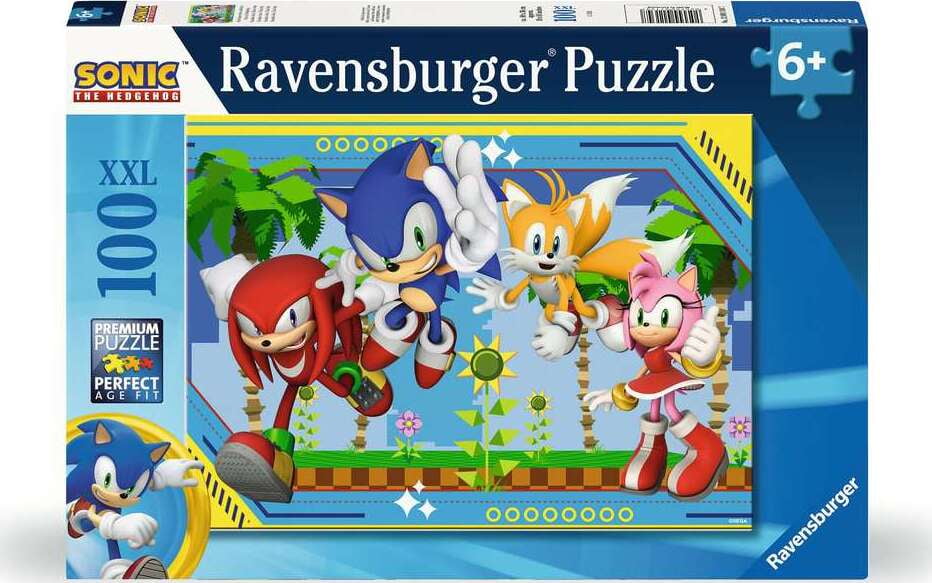 Sonic The Hedgehog Knuckles, Sonic, Tails, Amy Puzzle [100 Pcs]