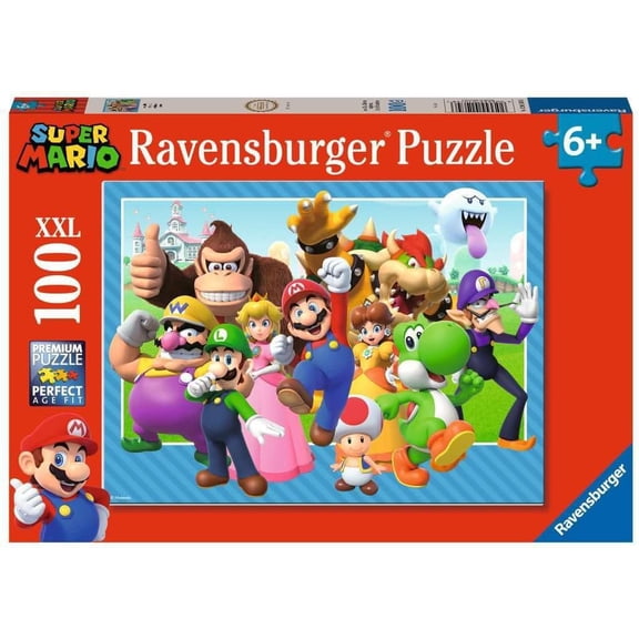 Ravensburger - 12001074 Children's Puzzle - 100 XXL Pieces - Let's-a-go! / Super Mario - Ages 6 Puzzle