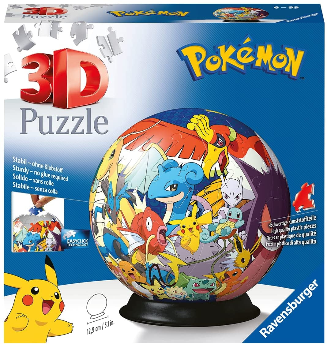 Ravensburger 3D Puzzle 11785 - Puzzle Ball Pokmon - 72 pieces - Puzzle Ball  for Pokmon fans