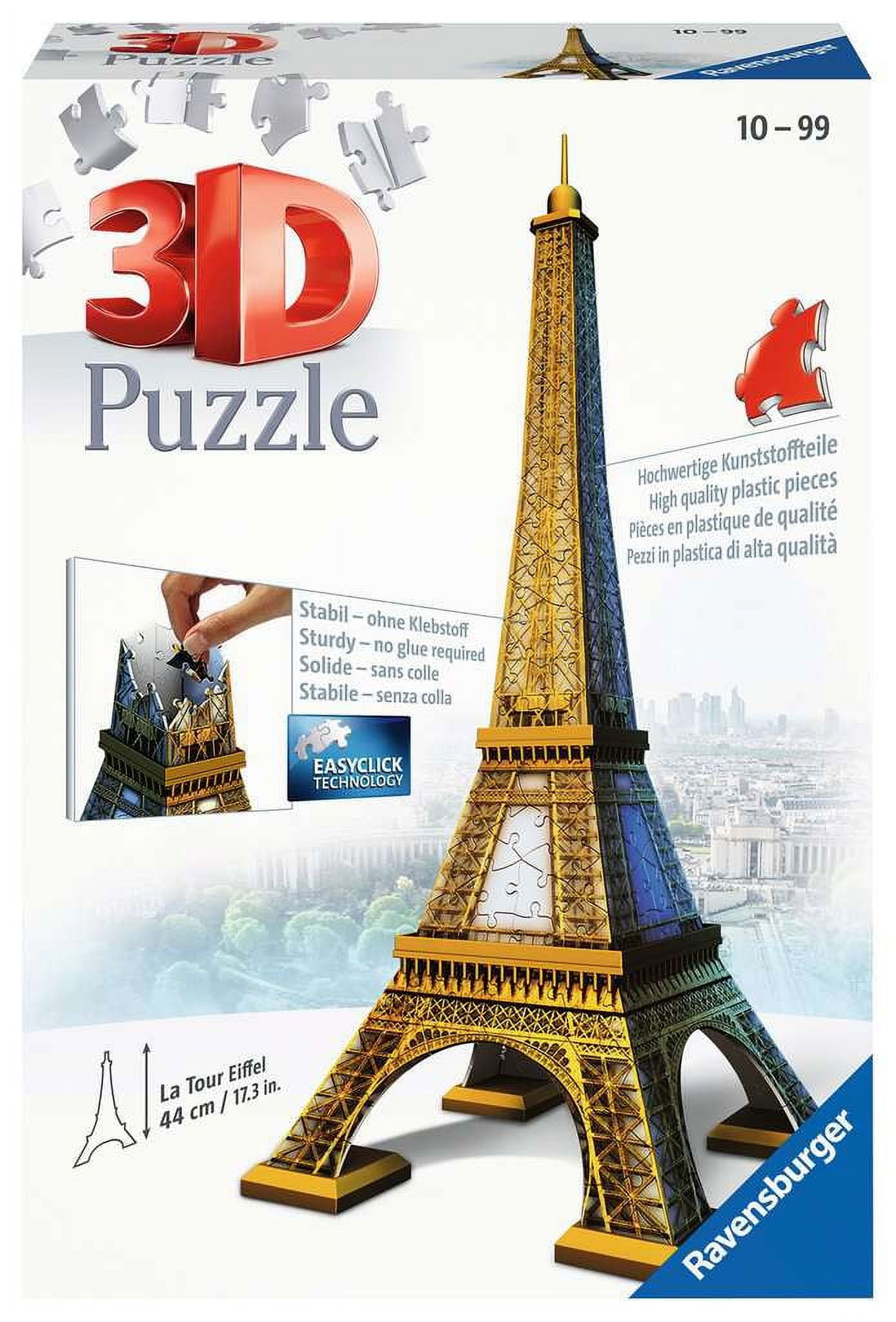 Ravensburger - 3D Puzzle - Eiffel Tower Paris - 216 Piece Jigsaw Puzzle 