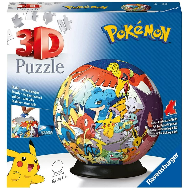 Ravensburger 72 Piece Pokémon Ball 3D Puzzle, Plastic, 5.07 Inch