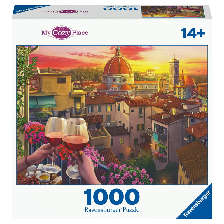 Ravensburger Cozy Wine Terrace Adult Jigsaw Puzzle | 1000 pc