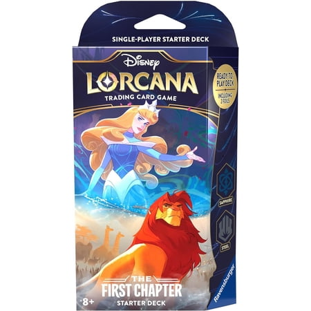 Ravensburger Disney Lorcana: The First Chapter TCG Starter Deck Sapphire & Steel for Ages 8 and Up