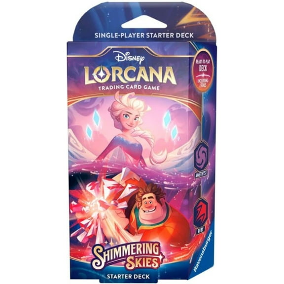 Ravensburger Disney Lorcana Trading Card Game: Shimmering Skies Amethyst & Ruby Starter Deck