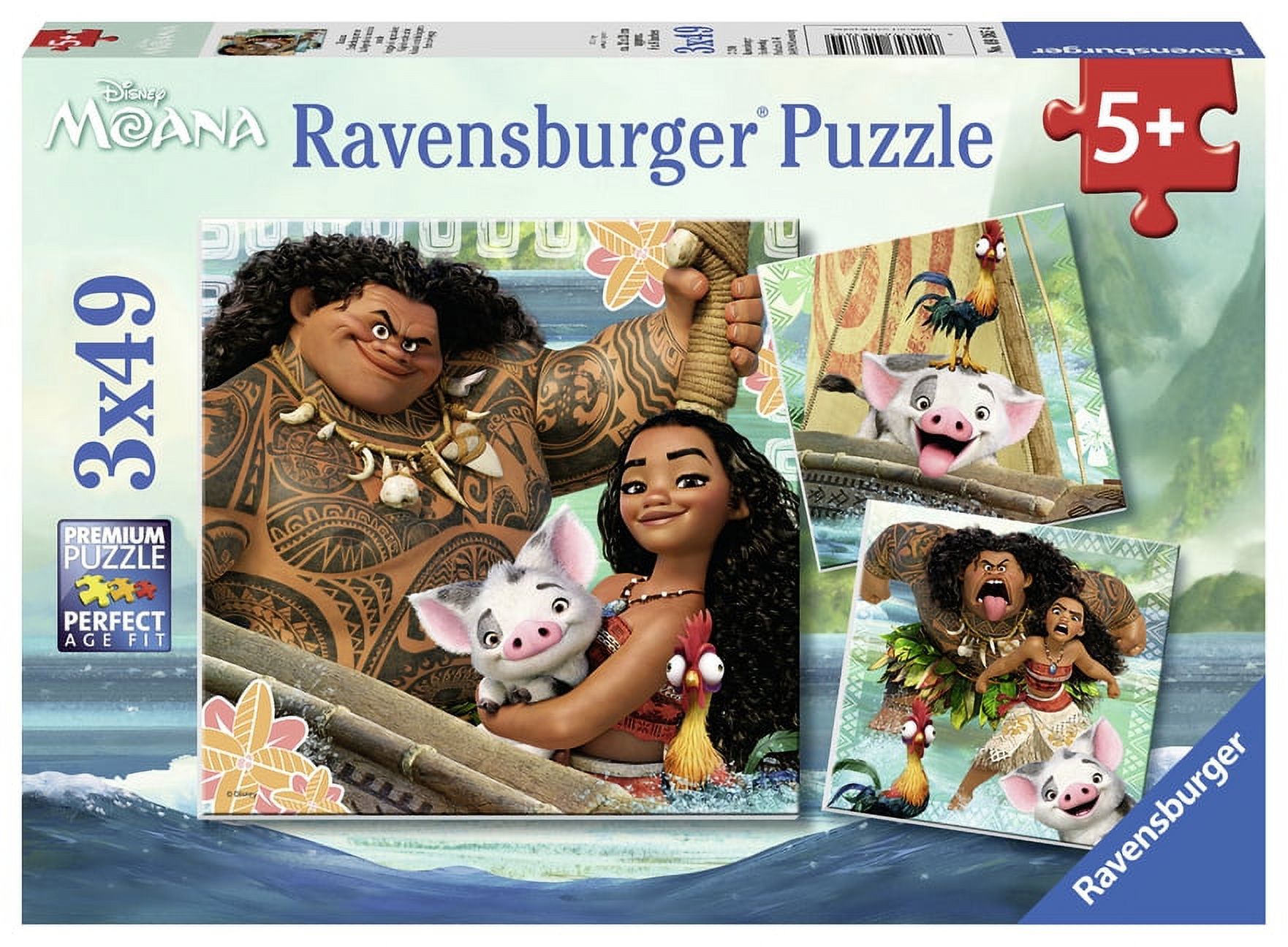 Ravensburger - Disney Moana - Born to Voyage - Jigsaw Puzzle Three 49 Piece - image 1 of 3