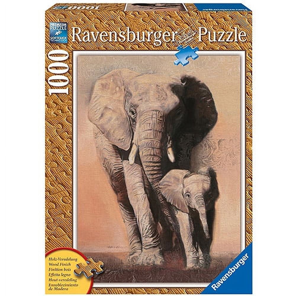Ravensburger Elephant Family Wooden Structure Puzzle, 1,000 Pieces 
