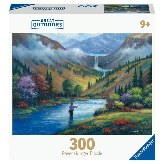 Ravensburger Great Outdoors Puzzle Series - Fly Fishing Freedom, 300 Piece Jigsaw Puzzle