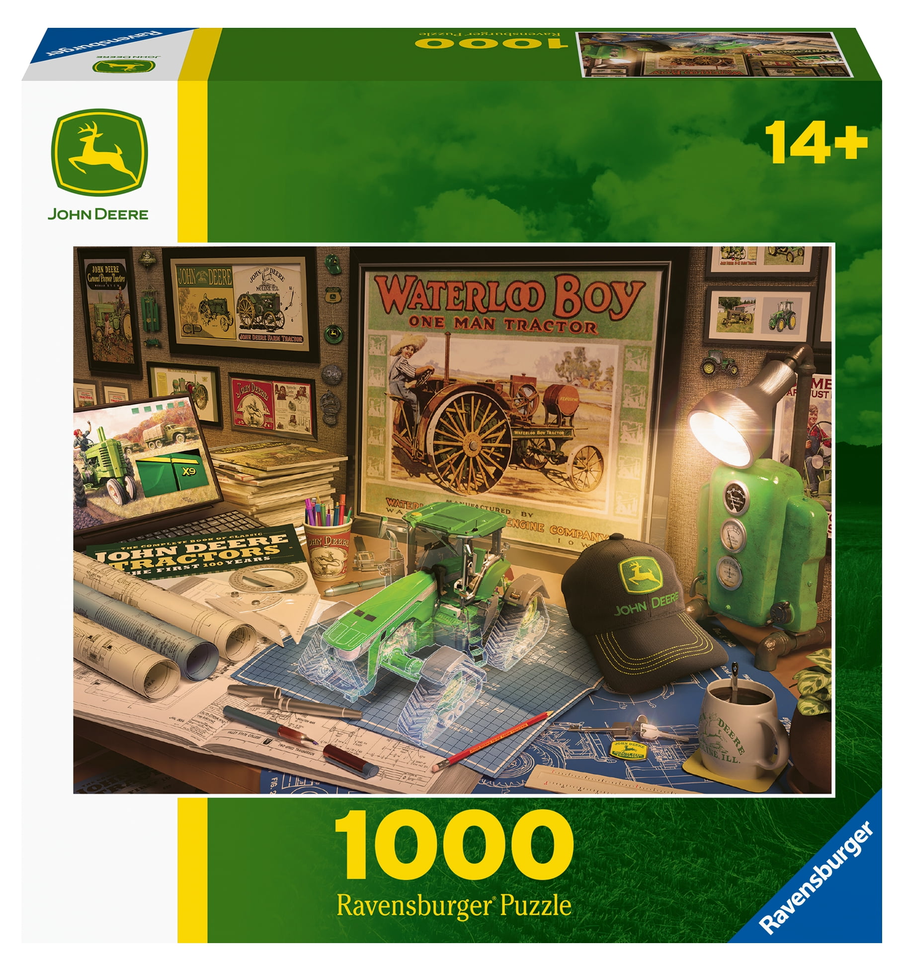 Ravensburger Great Outdoors Puzzle Series | John Deere Work Desk | 300 Piece Jigsaw Puzzle for Kids 9+