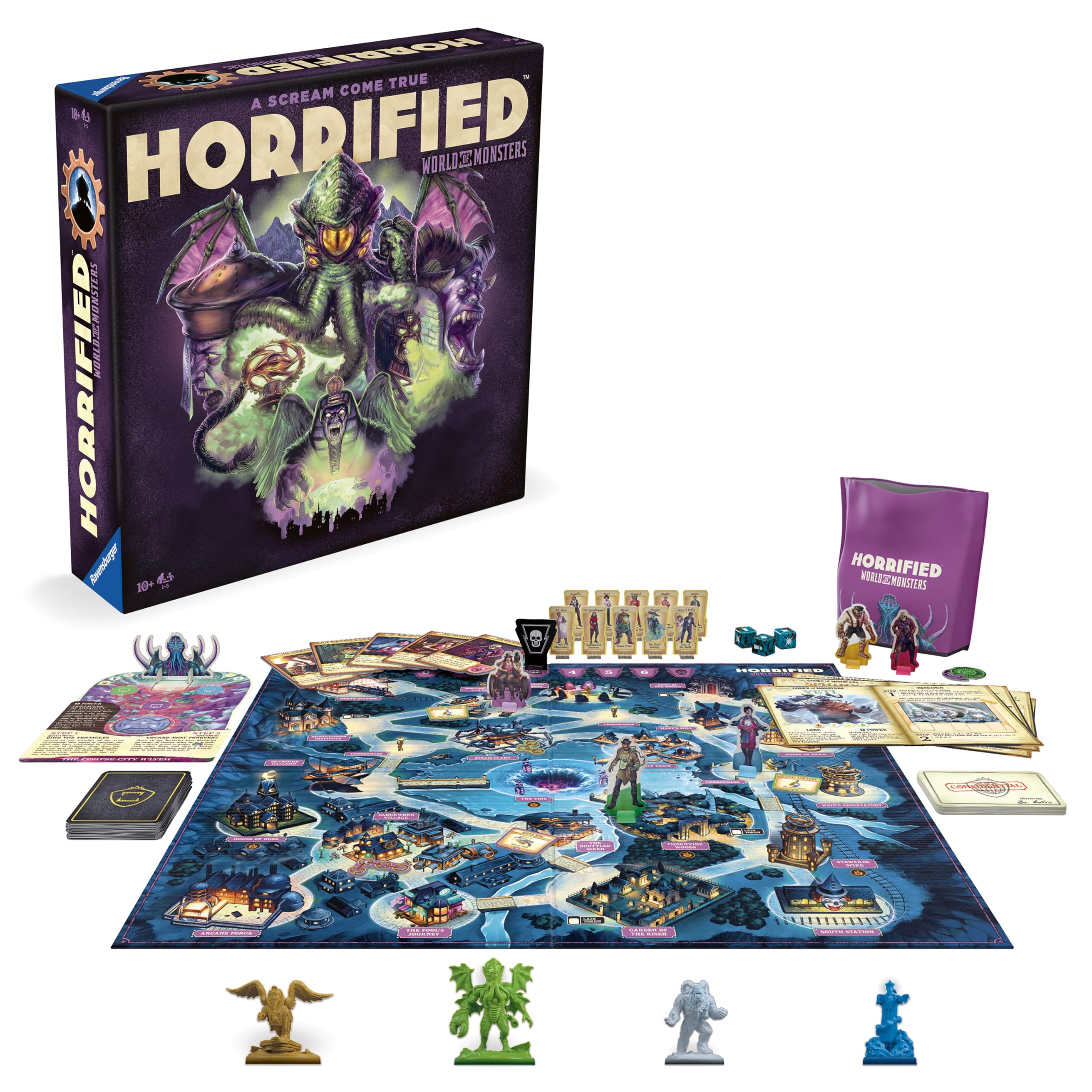 Ravensburger Horrified World Of YPF5 Monsters Cooperative Strategy Ravensburger Horrified World Of YPF5 Monsters Cooperative Strategy