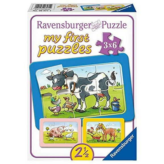 Ravensburger Jigsaw Puzzle 06571 4 Framed Puzzle Ranch Animals (6 Pieces x 3)