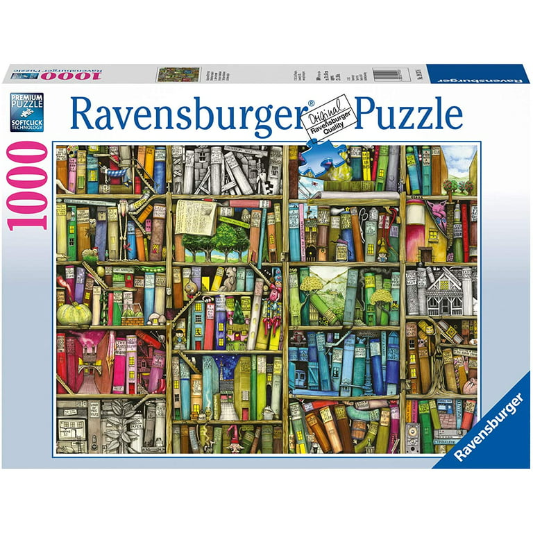 Ravensburger Jigsaw Puzzle 19137 - Magic Bookshelf - 1000 piece jigsaw  puzzle for adults and children motif by Colin Thompson 