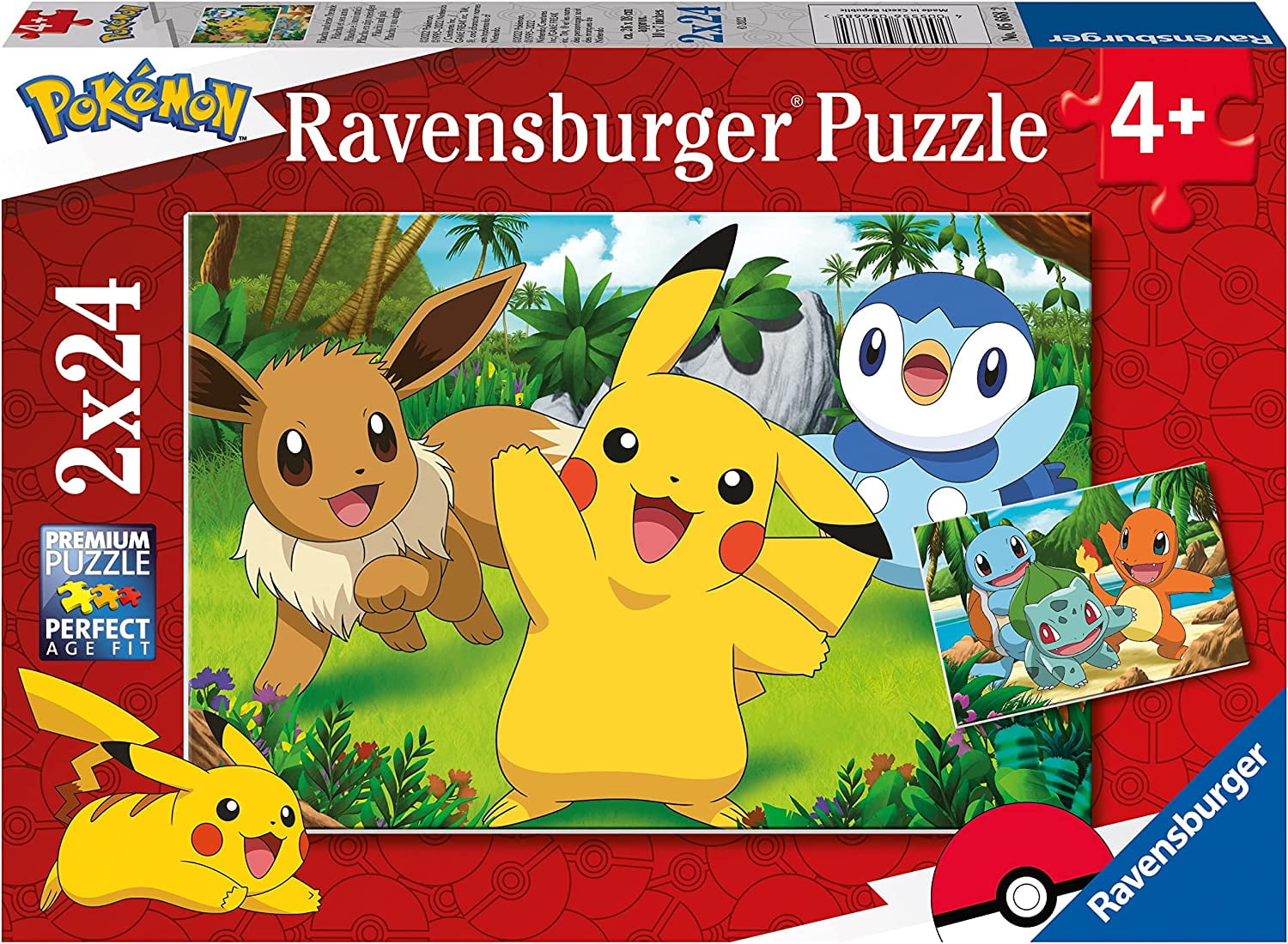 Ravensburger Pokemon Pikachu and Friends, Jigsaw Puzzles, Recycled Cardboard, 48 Piece