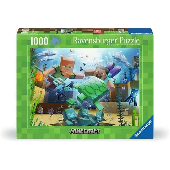 Ravensburger Puzzle 12000421 - Minecraft Mosaic - 1000 Pieces Puzzle for Adults and Children from 14 Years