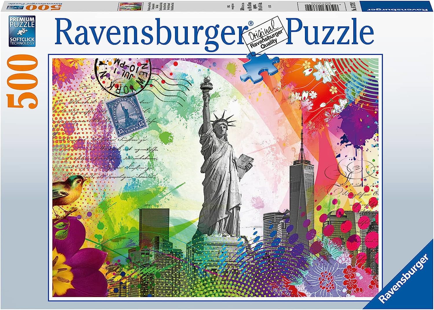Ravensburger Puzzle 17379 Postcard from New York - 500 Pieces Puzzle ...