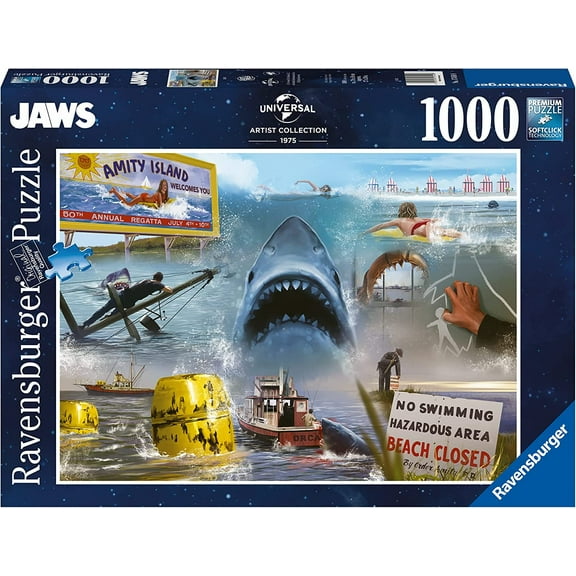 Ravensburger Puzzle 17450 - Jaws - 1000 Pieces Universal VAULT Puzzle for Adults and Children