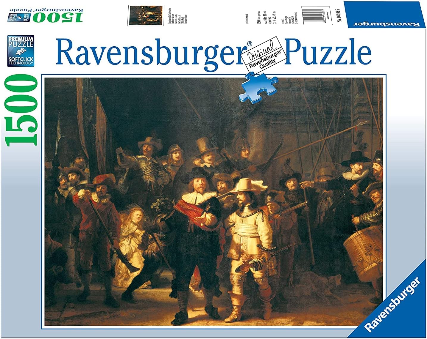 Ravensburger Rembrandt: Die Nachtwache (Night Watch) 1500 Piece Puzzle - image 1 of 2