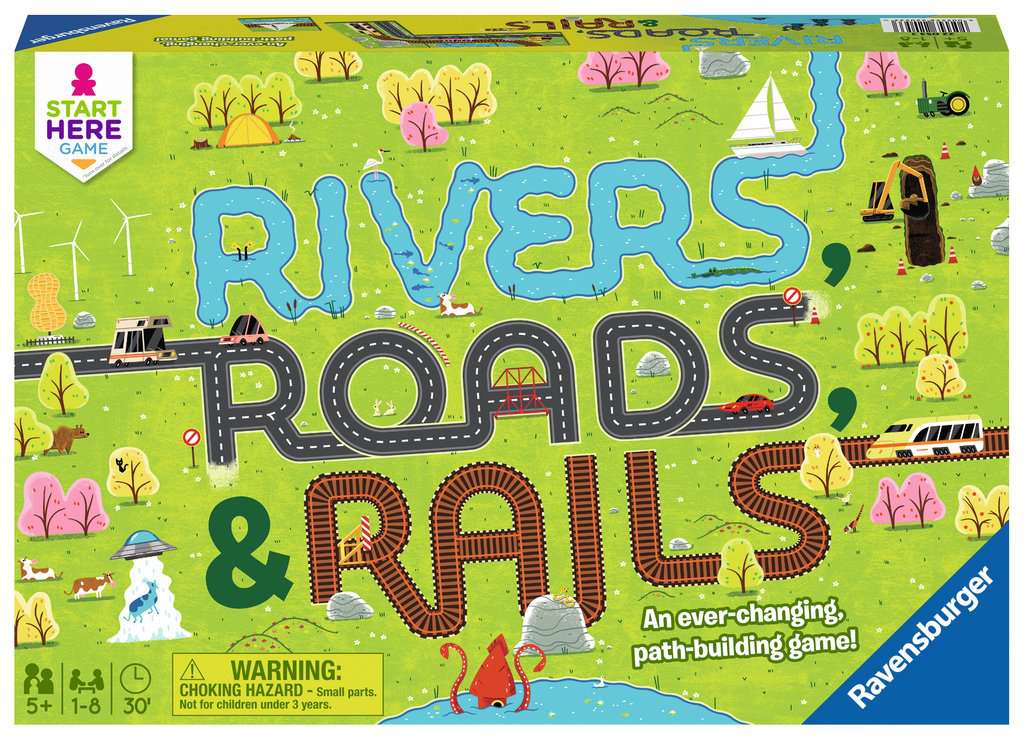 Ravensburger - Rivers Roads & Rails Kids Game - image 1 of 2